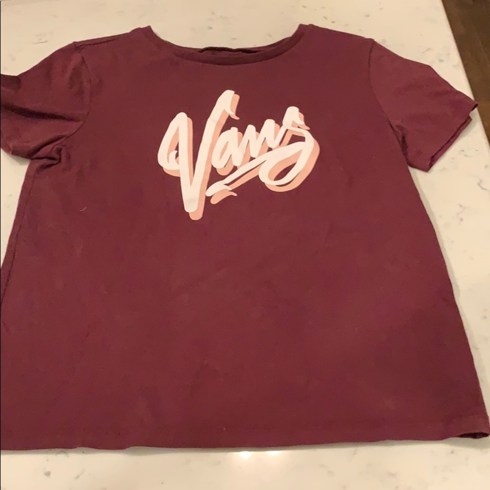 Maroon women’s vans shirt